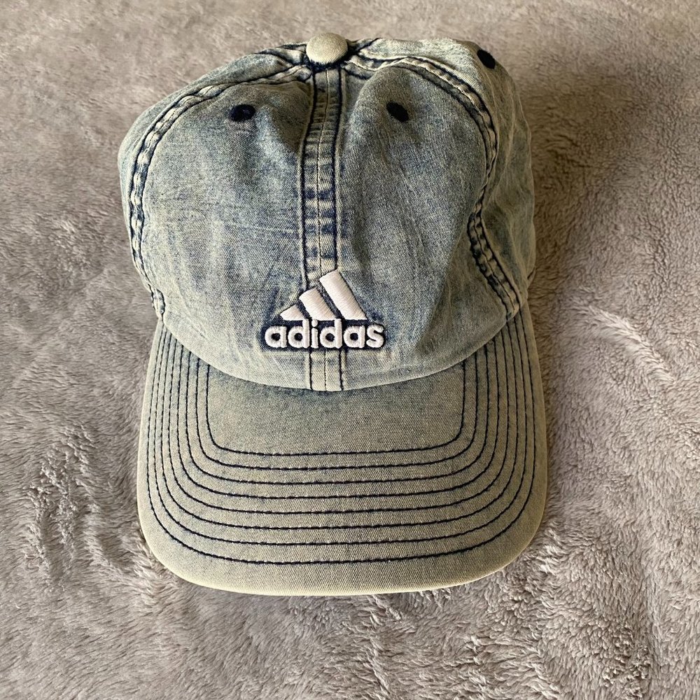 Adidas Denim Acid Wash Strapback Cap Hat